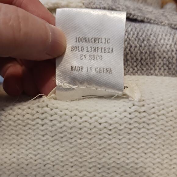 Main Strip Color Block Knit Cardigan Sz Large- Like New! - Picture 8 of 8